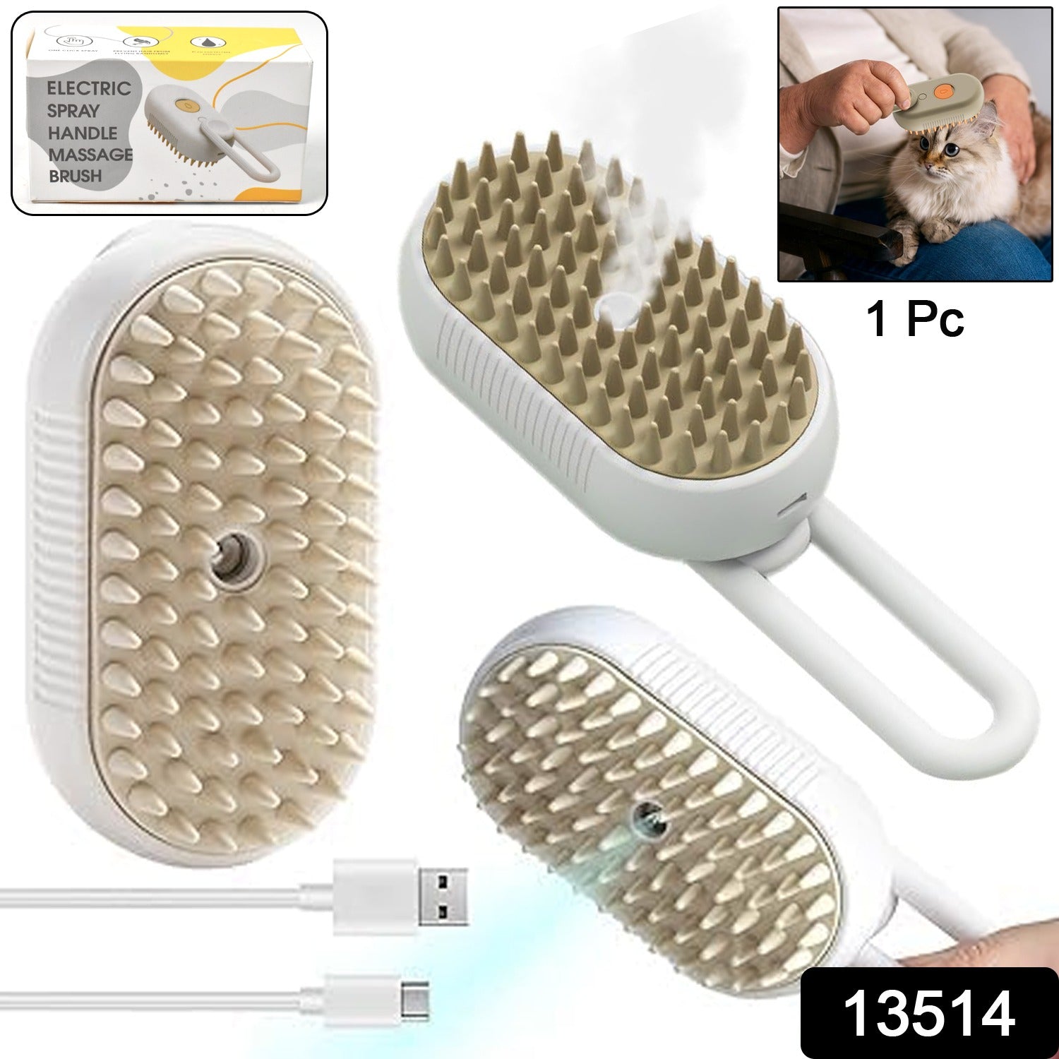 SteamEase Massage & Hair Removal Brush SteamEase Massage & Hair Removal Brush